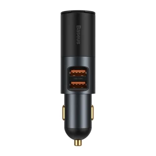 INCARCATOR auto Baseus Share Together, 2 x USB Output 5V/3A, 1 x bricheta auto, total output 120W, pt. bricheta auto, gri "CCBT-D0G" - 6953156206700