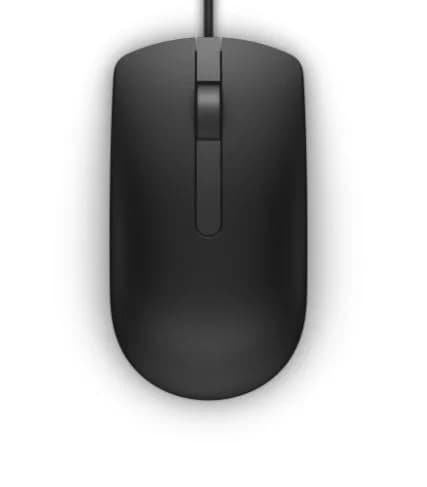 MOUSE DELL, "MS116", PC sau NB, cu fir, USB, optic, 1000 dpi, butoane/scroll 3/1, negru, "570-AAIR-05" — miniatură