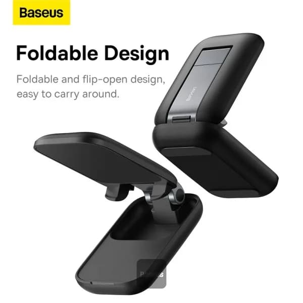 SUPORT Telefon Baseus Seashell Series Folding, pt. SmartPhone, pentru birou, negru "B10551500111-00" - 6932172630188 — miniatură