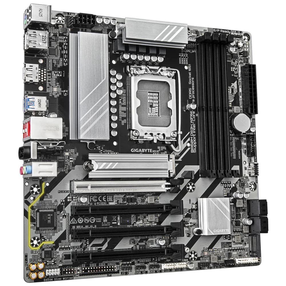 Placa de baza Gigabyte B860M DS3H WIFI6E, LGA 1851, DDR5, Micro-ATX — miniatură