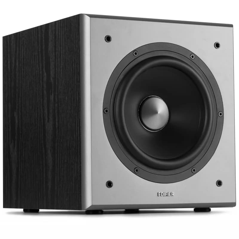 SUBWOOFER EDIFIER, RMS: 70W activ, 8" bass, RCA Line-in/Line-out, automatic stand-by, frecv. 38Hz-200Hz, MDF 21mm, black, " T5-BK" — miniatură
