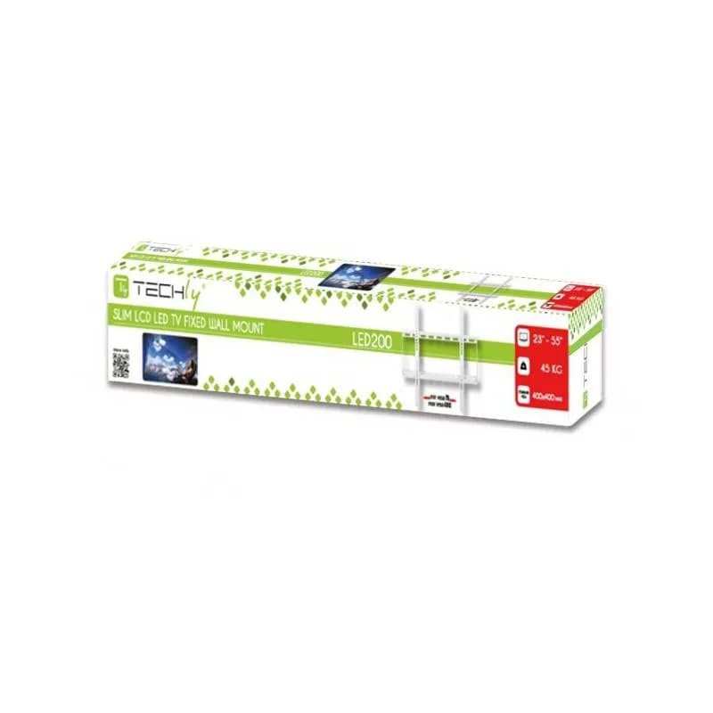Techly Wandhalterung LCD TV LED 23"-55" Slim fixed weiß "ICA-PLB-162MW" — miniatură