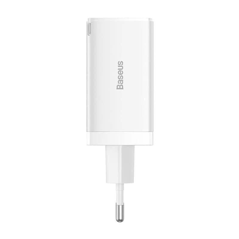 Incarcator retea Baseus GaN5 Pro, 65 W, 3 porturi, Alb — miniatură