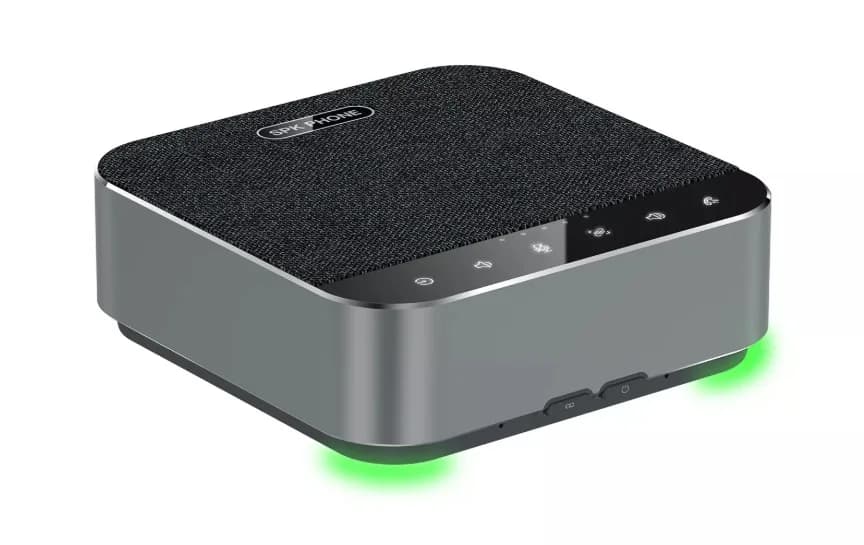 Speakerphone omnidirectional POD8, 8 microfoane, conectare în cascadă, captare voce 5m, 10 ore de conversație