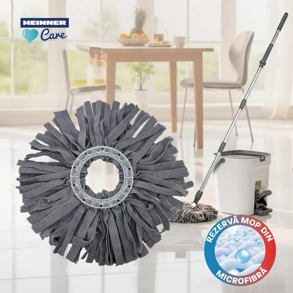 SET 3 REZERVE MOP MICROFIBRA CU BENZI LATE, CLEAN STEP — miniatură