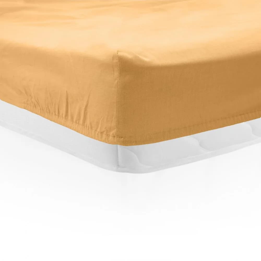 CEARCEAF PAT CU ELASTIC 140X200 CM GALBEN PAL — miniatură