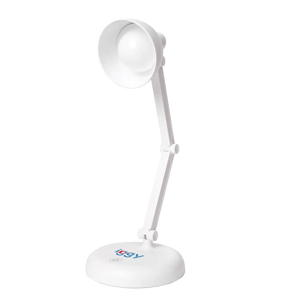LAMPA BIROU LED Iggy,100 lumen,3 trepte intens lum,buton tactil on/off,mat ABS,conec: cablu USB inclus/3 baterii AA (neincluse),durata viata bec LED 50000h,alb "IGDL-LED-LAMP" — miniatură