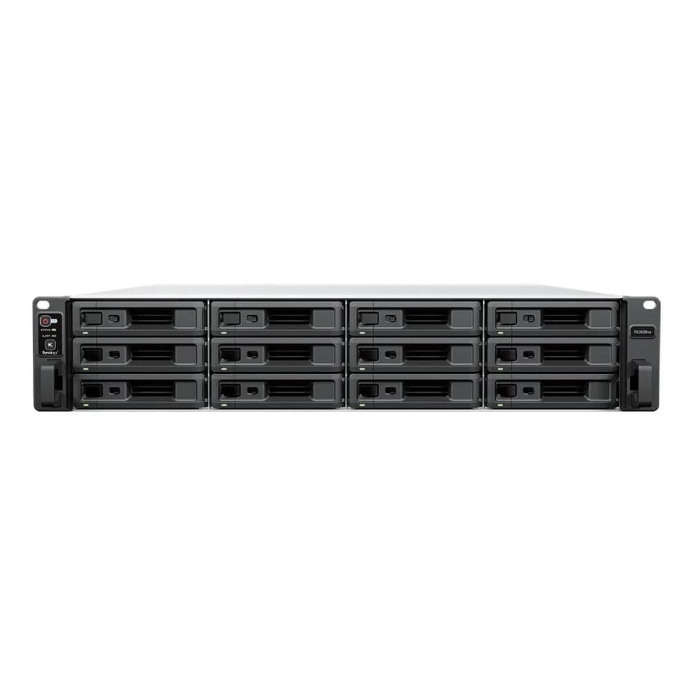 RackStation RS3626xs Redundant Power without Rack Kit compatible with Synology SATA HDD/SSD ONLY|Storage/NAS Format: Rack 2U|CPU Intel Xeon D-1726|8 GB DDR4|12x3.5"/2.5" SATA HDD/SSD Drive Bays|Form: 2U "RS3626XS" — miniatură
