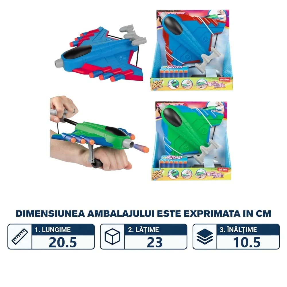 Avion lansator + 16 gloante burete - Toi-Toys — miniatură