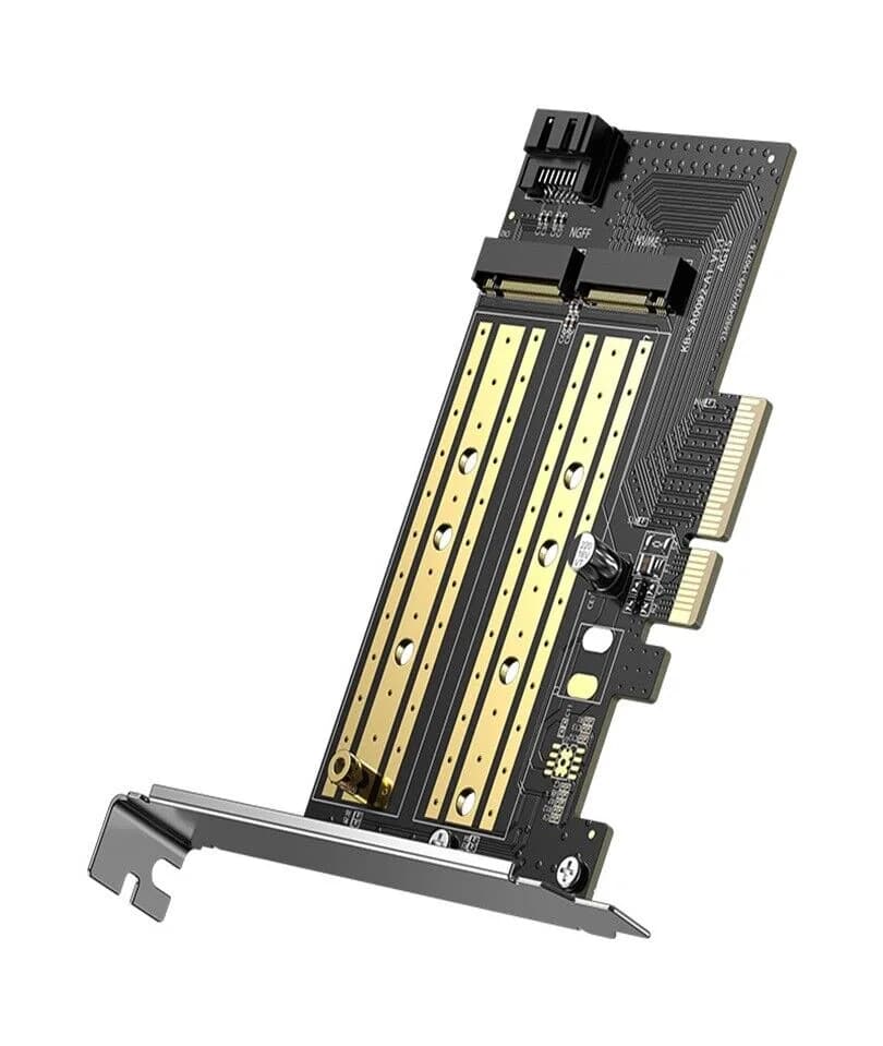 ADAPTOR Ugreen, "CM302" 2 X M.2 (M)(NVMe) la PCle 3.0, adaptor pt. SSD M.2 cu form factor 2280, 2260, 2242 si 2230 "70504" - 6957303875047