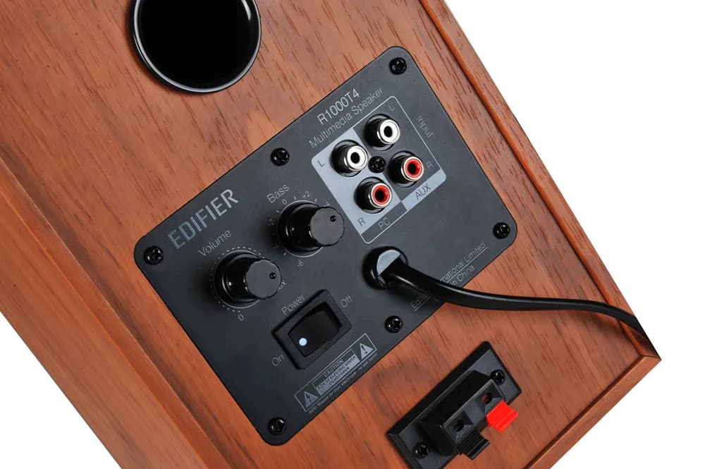 BOXE EDIFIER 2.0, RMS: 24W (2 x 12W), volum, bass, 220V alimentare, brown "R1000T4-BR" — miniatură