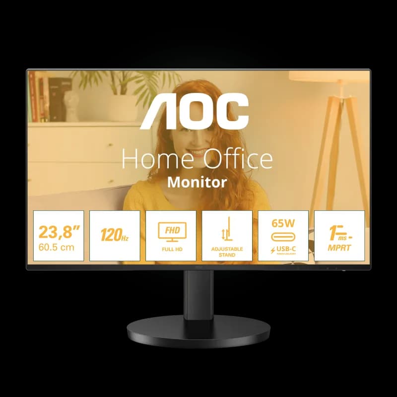 Monitor Consumer AOC 24B3CF2, 23.8", 1920 x 1080 pixeli, Black