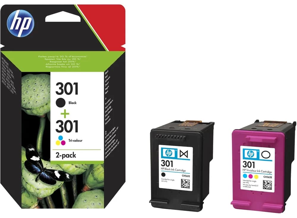 Combo-Pack Original HP Black/Color, nr.301, pentru Deskjet 1000|1050|1510|2000|2050|2054|3000|3050|3054|OfficeJet 4630, "N9J72AE"