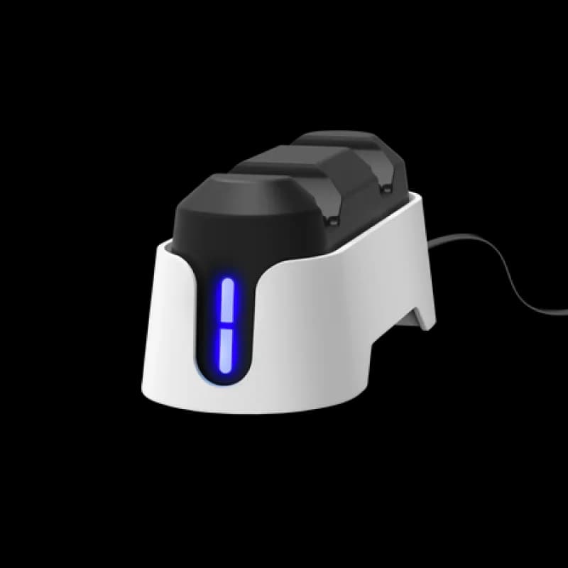 Dock dual incarcare Trust GXT 228 pentru controller PS5, material ABS, greutate 178g, alb