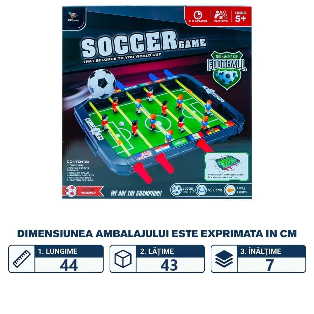 Joc Fotbal de masa, 43x6.5x42 cm — miniatură