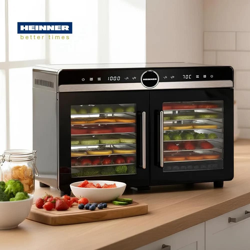 DESHIDRATOR FRUCTE SI LEGUME HEINNER DUALDRY ELITE HFD-KDDB1400BKSS — miniatură