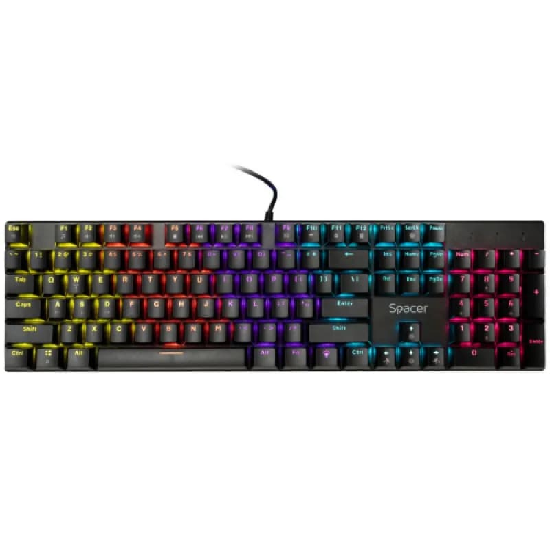 Tastatura Mecanica Gaming SPACER GLADIATOR, RGB, USB, negru