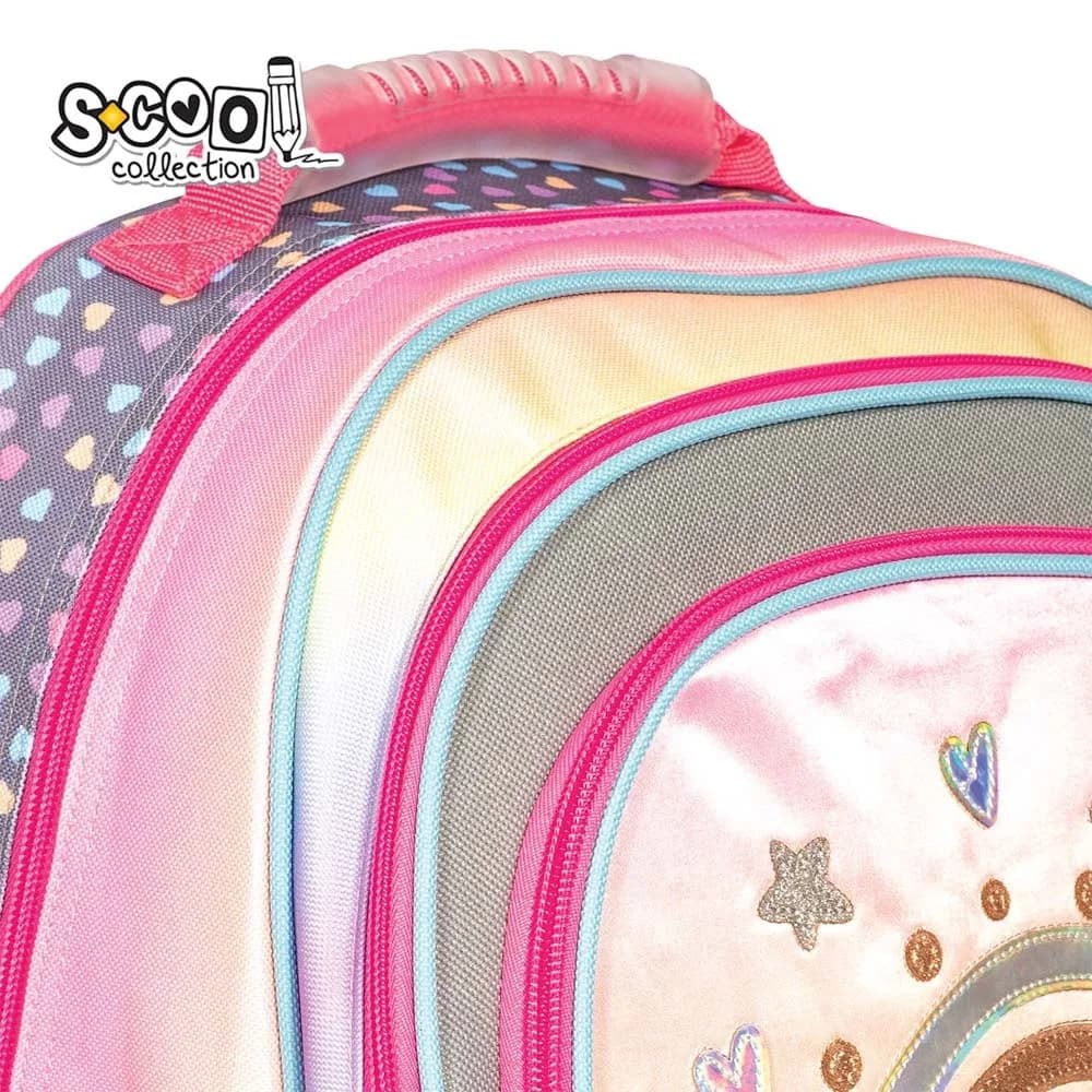 Ghiozdan ergonomic HAPPINESS, 40.5x29x13.5 cm - S-COOL — miniatură