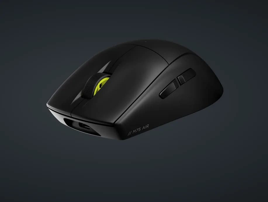Mouse Gaming Wireless Corsair M75 AIR WIRELESS, 26000 dpi, Negru — miniatură