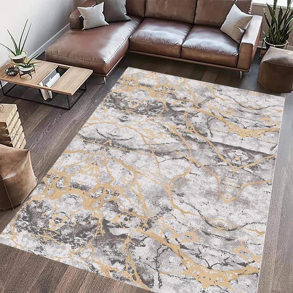 Covor printat, HAGA 160x230 cm, lavabil cu spate antialunecare, inaltime fir 3mm — miniatură