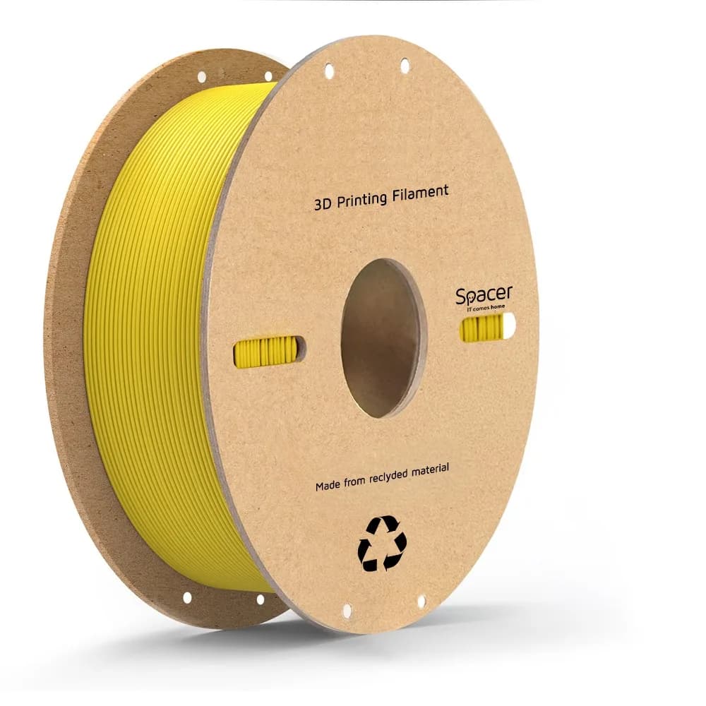 FILAMENT Spacer pt. imprimanta 3D - PETG, 1.75mm diamentru, 1Kg / bobina, topire 225-255 grC, yellow, "SPPF-3DP-PETG1.75-01-YL"