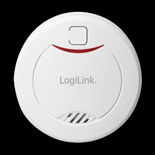 DETECTOR de fum LOGILINK, montare tavan/ perete, alarma 85 dB, buton test, baterie 3V, VdS, alb "SC0010"
