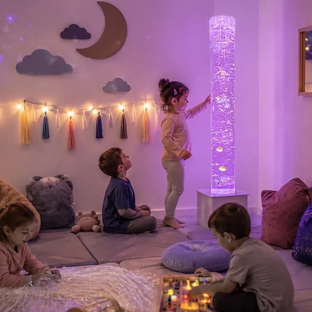 Tub cu bule de 120 cm cu bază albă — miniatură