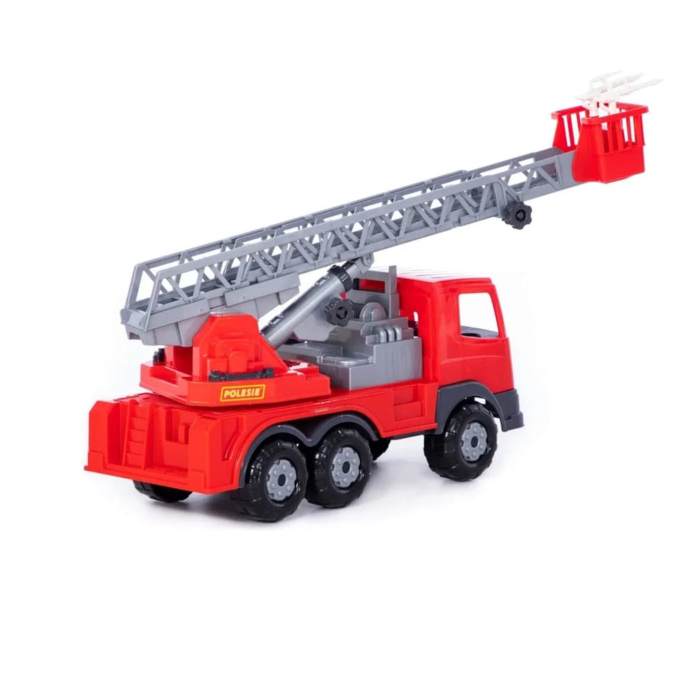 Camion pompieri + elevator - Supertruck, 45x16.5x26 cm, Polesie — miniatură