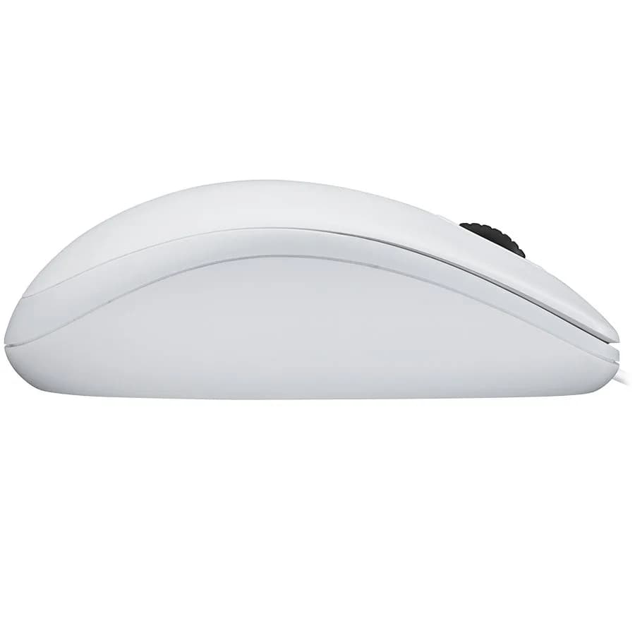 MOUSE LOGITECH, "B100", PC sau NB, cu fir, USB, optic, 800 dpi, butoane/scroll 3/1, alb, "910-003360" — miniatură