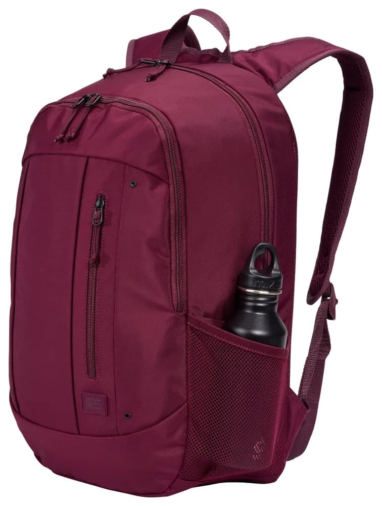 RUCSAC CASE LOGIC, pt. notebook de max. 15.6 inch, 2 compartimente, buzunar frontal | buzunar lateral x 2, waterproof, poliester, deep burgundy "WMBP115" 3205623 — miniatură