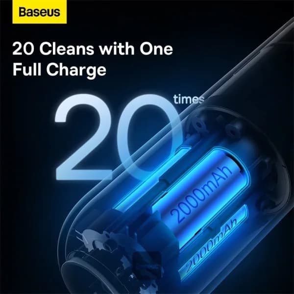 ASPIRATOR de mana Baseus A2 Pro, putere aspirare 6000pa, timp incarcare 3 ore, filtru HEPA, cablu inclus Type-C la USB, negru "VCAQ040001" - 6932172614041 — miniatură