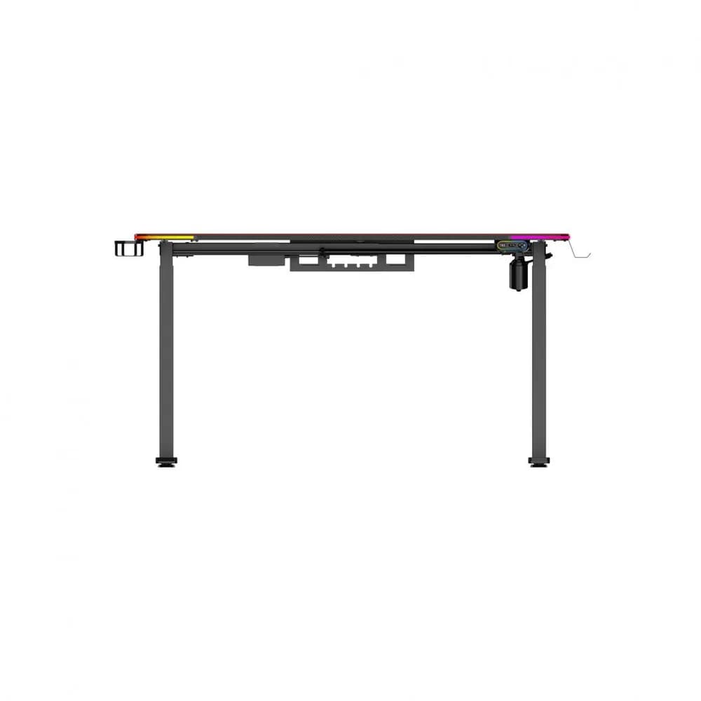 Birou electric Serioux Carbon Pro RGB, reglabil pe inălțime, Dimensiuni blat 1400mm x 700mm, Orientare Cadru: Rectangular, Greutate maxima: 60 kg, Interval de inălțime: 730~ 1210 mm, Segmente coloană: coloană în două etape — miniatură