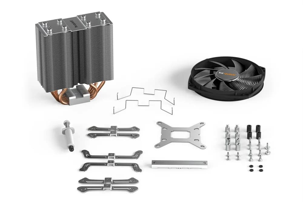 COOLER be quiet "Shadow Rock Slim 2",racire aer, Ø6 mm×4 pcs heatpipe, skt. Intel LGA 1700/1200/115x/2066/2011-v3 AMD AM5/AM4, fan 135mm, 1400 rpm,conectare 4-pin PWM,LED "BK032" — miniatură