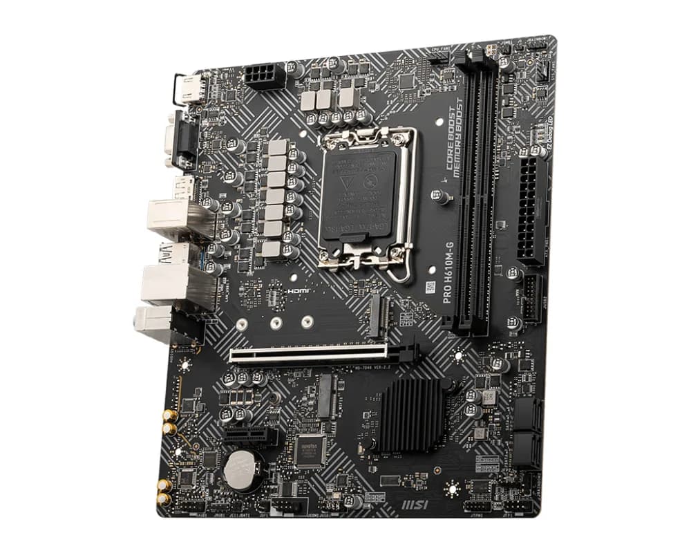Placa de baza MSI PRO H610M-G, Socket LGA1700, DDR5, mATX, Negru "PRO H610M-G" — miniatură