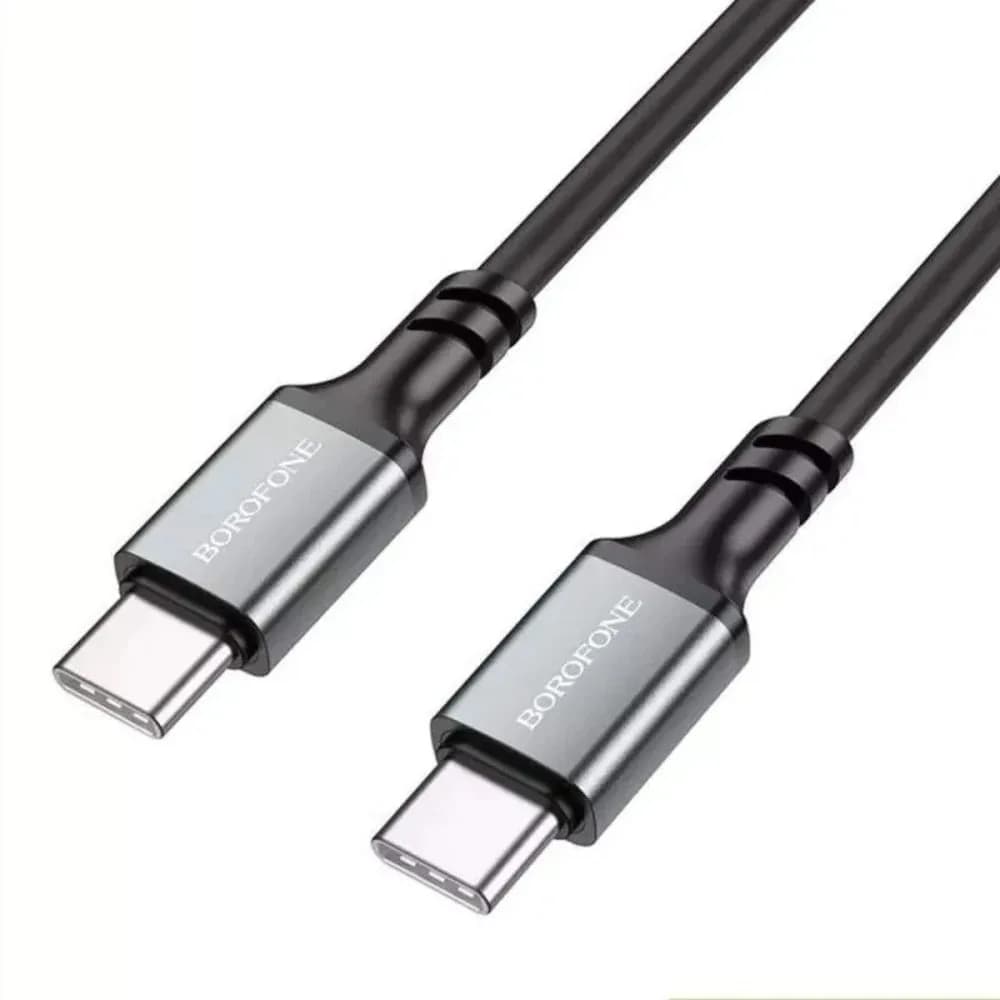 CABLU alimentare si date Borofone "BX83", Charging Data Cable pt. smartphone, USB Type-C la USB Type-C, 60W, 1m, negru "6974443386448"