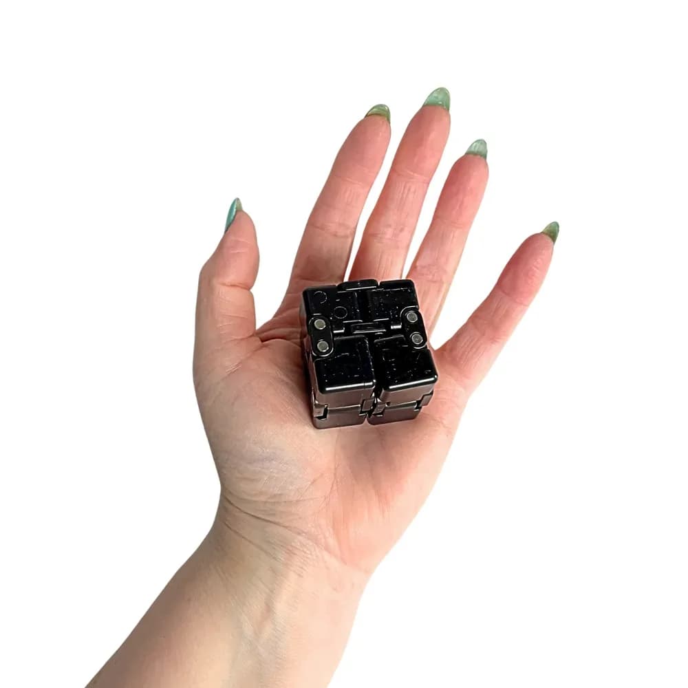Jucărie fidget: Cub infinit: Negru — miniatură