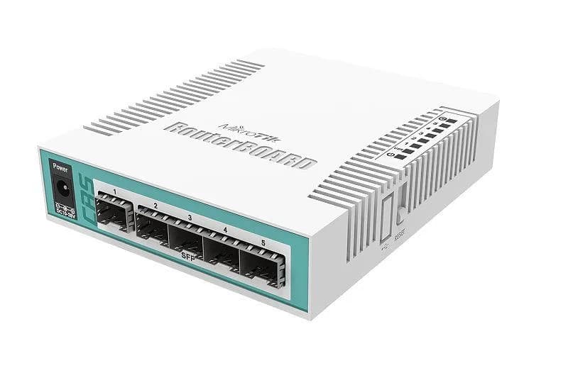 SWITCH Mikrotik, Gigabit x 1, SFP x 5, "CRS106-1C-5S"