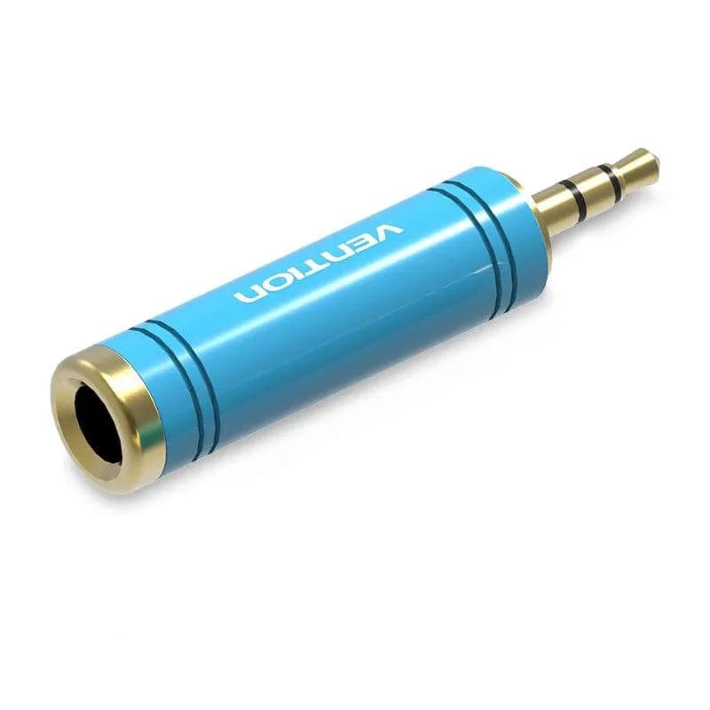 Adaptor audio Vention, Jack 6.35mm (M) la Jack 3.5mm (T), conectori auriti, albastru, "VAB-S04-L"
