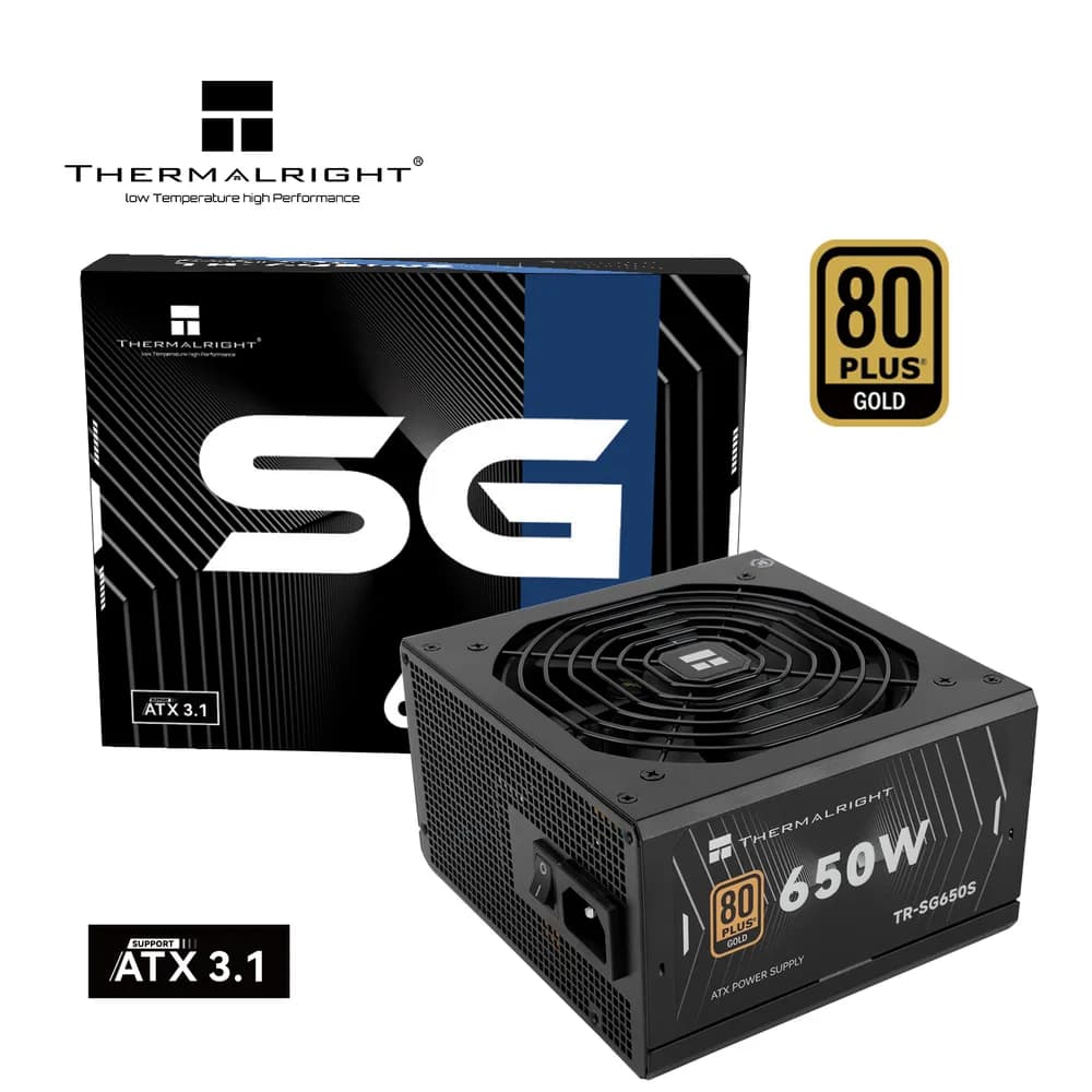 SURSA Thermalright "SG-650S", 650W, certificare 80 Plus Gold, non-modular, LLC, DC to DC, fan 120mm, negru, "TR-SG650S" — miniatură