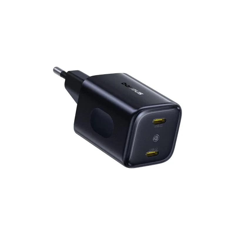 INCARCATOR retea Baseus PicoGo AN13, Quick Charge 45W, 2 x USB Type-C, negru "E0121F00" - 6953156211681 — miniatură