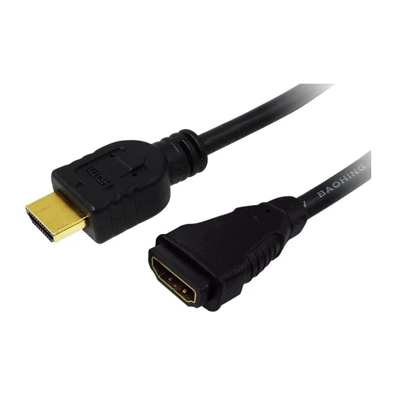 CABLU video LOGILINK, adaptor HDMI (T) la HDMI (M), 3m, conectori auriti, rezolutie maxima 4K DCI (4096 x 2160) la 60 Hz, negru, "CH0057"