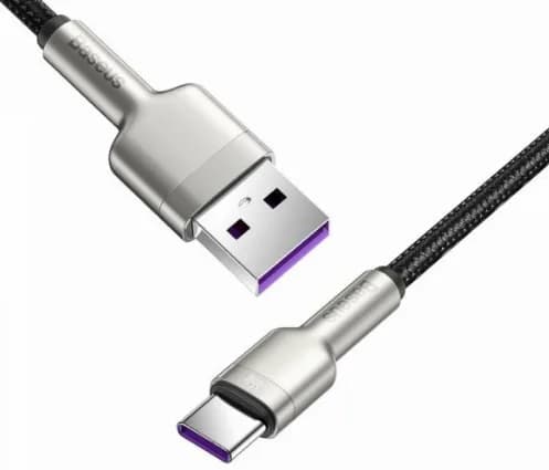 CABLU alimentare si date Baseus Cafule Series, Fast Charging Data Cable pt. smartphone, USB la USB Type-C 66W, braided, 1m, negru "CAKF000101" - 6953156209756 — miniatură