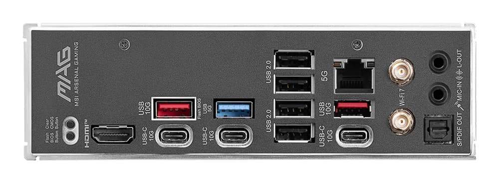 Placa de baza MSI MAG B850 Tomahawk Max WiFi Mainboard, Sockel AM5, AMD B850, ATX, DDR5 "7E62-002R" — miniatură