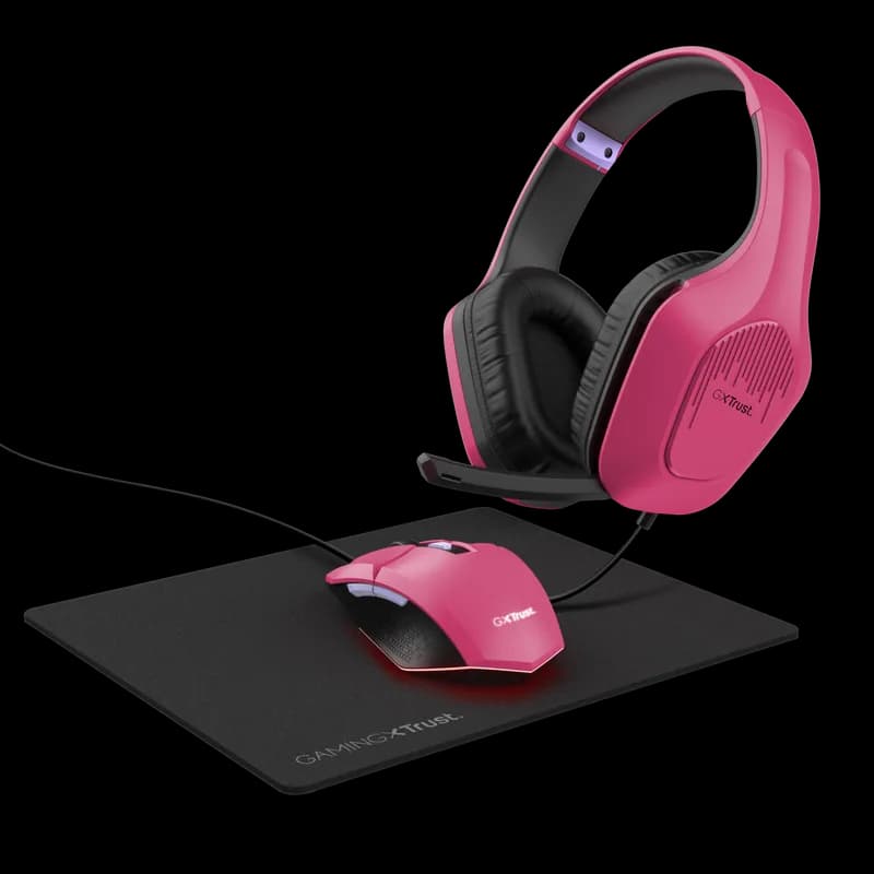 MOUSE Trust Kit Trust GXT790P TRIDOX 3-IN-1, roz "TR-25179"