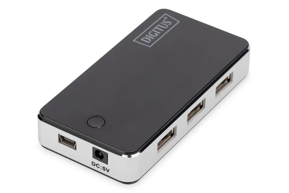 Digitus 7-Port USB 2.0 Hub Active/bk "DA-70222"