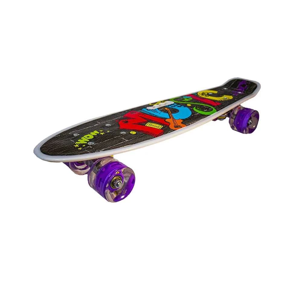 Placa skateboard cu roti silicon, led — miniatură
