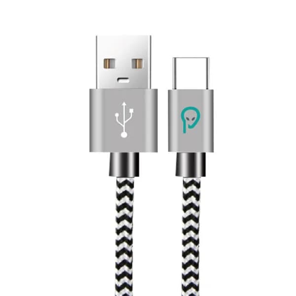 CABLU alimentare si date SPACER, pt. smartphone, USB 3.0 (T) la Type-C (T), 2.1A, braided, retail pack, 1m, zebra,"SPDC-TYPEC-BRD-ZBR-1.0"