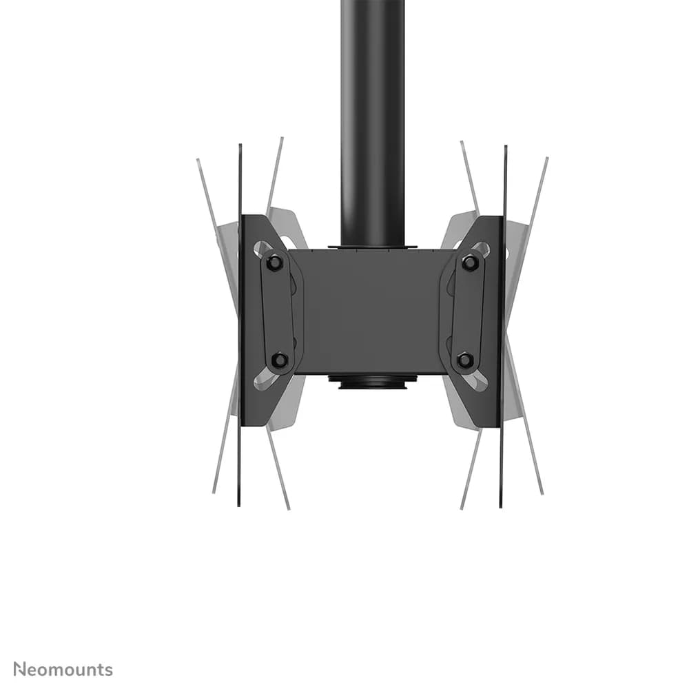 Suport TV Neomounts CL35-340BL22, VESA 200x200, pentru 2 ecrane, inaltime ajustabila 106-156 cm, capacitate 45 kg, 25° inclinare, 360° rotire — miniatură