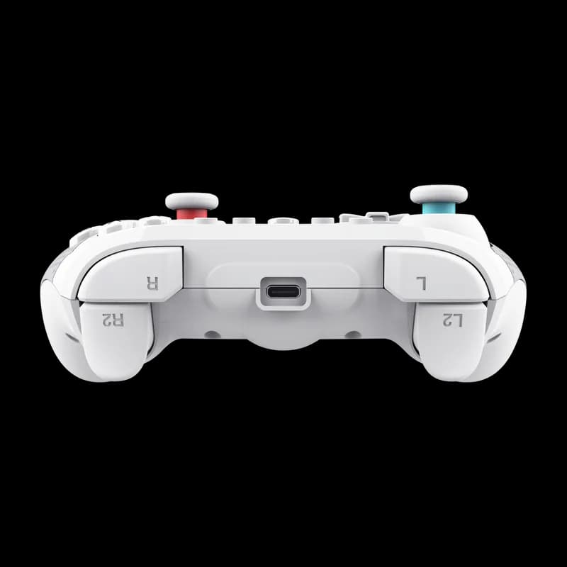 Controller wireless Trust Muta pentru consola Nintendo Switch, 15 butoane, controale: A, B, X, Y, L1, L2, L3, R1, R2, R3, reset, 8-way, start, select, d-input, alb — miniatură