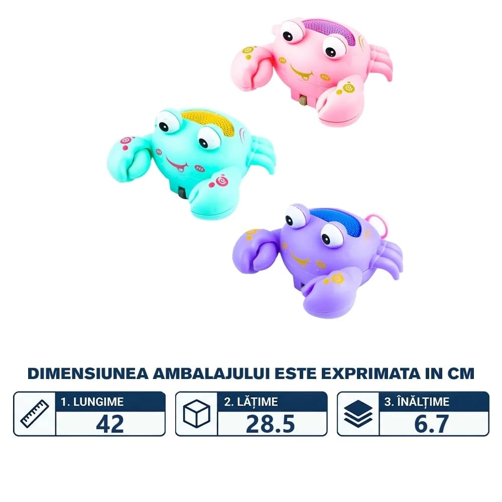 Crabi cu frictiune si lumina, 12 buc/set — miniatură